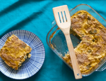 Clafoutis de Alho Poró Eu Como Sim